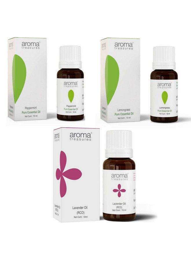 Aroma Treasures زيت أساسي 30 مل زيت الليمون 10 مل زيت اللافندر 10 مل وزيت النعناع 10 مل - Image 3