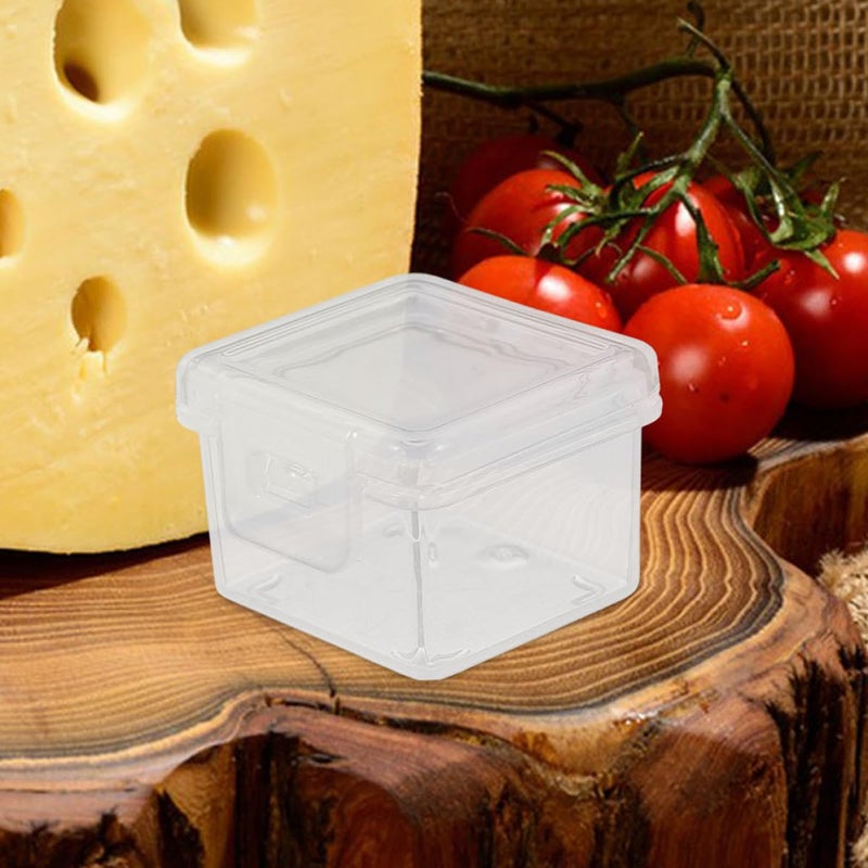 مجموعة من 4 حاويات تخزين طعام مربعة صغيرة للثلاجة مع غطاء خالية من مادة BPA - Image 5