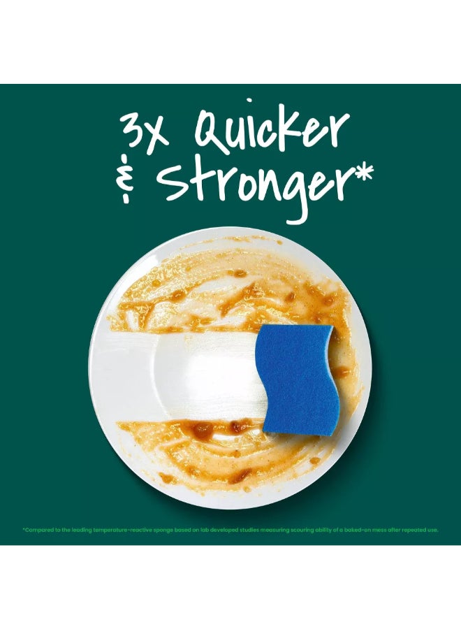 سكوتش برايت إسفنجة تنظيف متعددة الاستخدامات مكونه من 6 قطع فعّالة ولطيفة دون خدش اللون الأزرق الأبعاد 0.7 × 2.6 × 4.4 انش 1422542 - Image 3