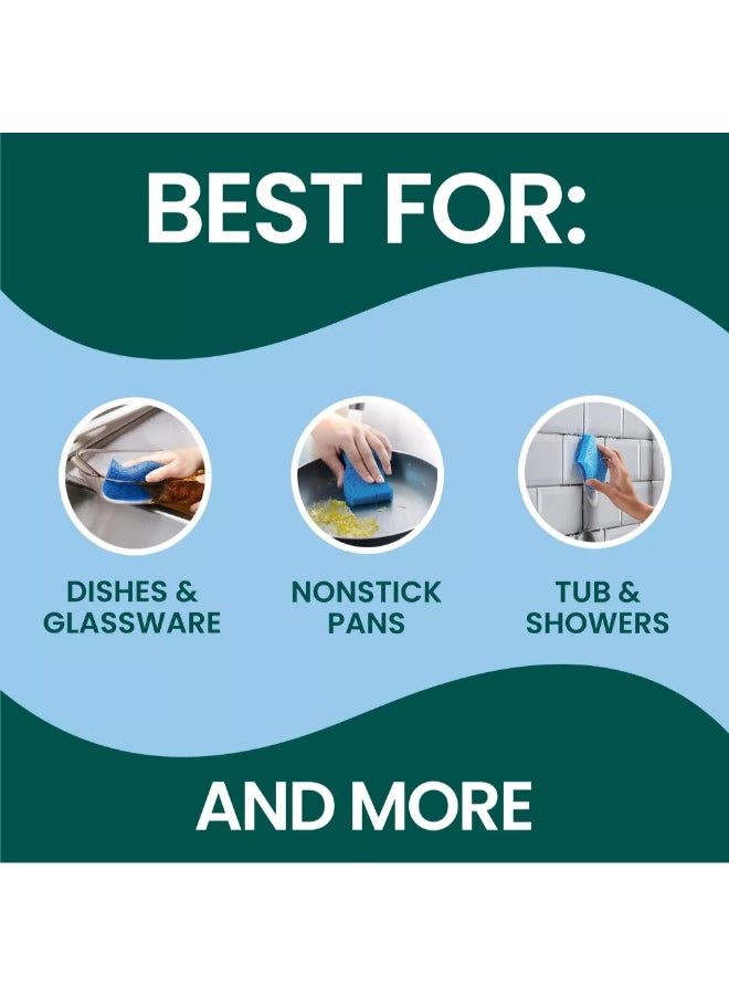 سكوتش برايت إسفنجة تنظيف متعددة الاستخدامات مكونه من 6 قطع فعّالة ولطيفة دون خدش اللون الأزرق الأبعاد 0.7 × 2.6 × 4.4 انش 1422542 - Image 4