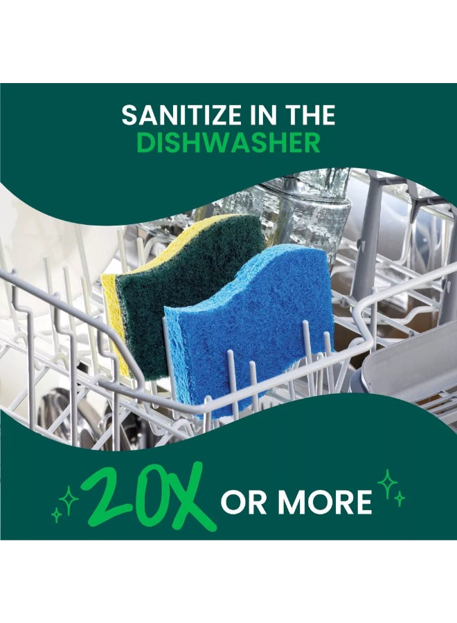 سكوتش برايت إسفنجة تنظيف متعددة الاستخدامات مكونه من 6 قطع فعّالة ولطيفة دون خدش اللون الأزرق الأبعاد 0.7 × 2.6 × 4.4 انش 1422542 - Image 5