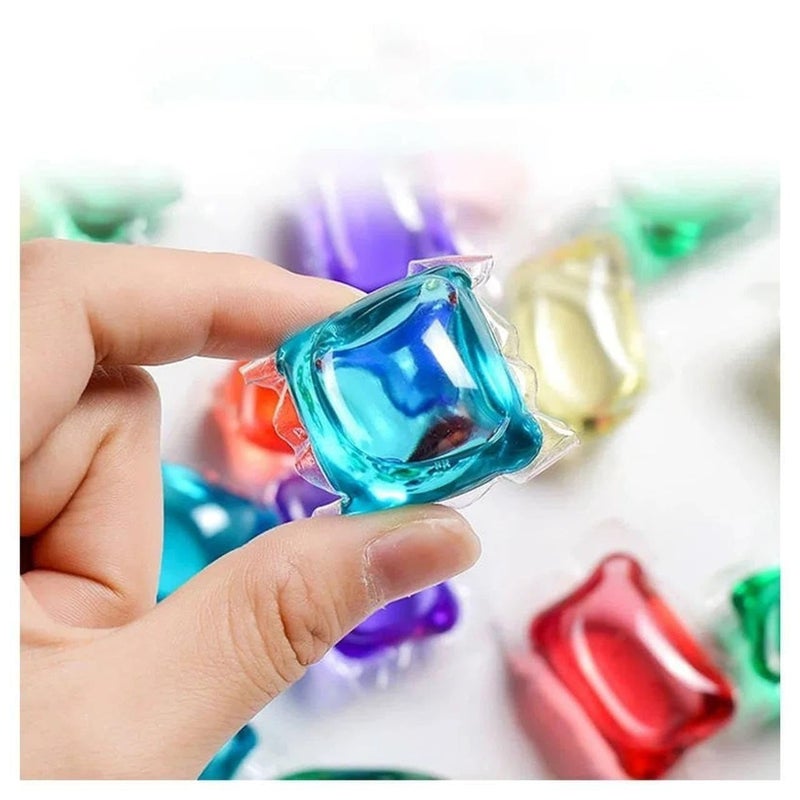 Laundry Gel Capsules for Tough Stain Removal & Long-Lasting Fragrance Dissolvable Detergent Cube Beads Liquid Super Concentrated Liquid Laundry Pods for All Washing Machines (12 Pcs) - Image 2