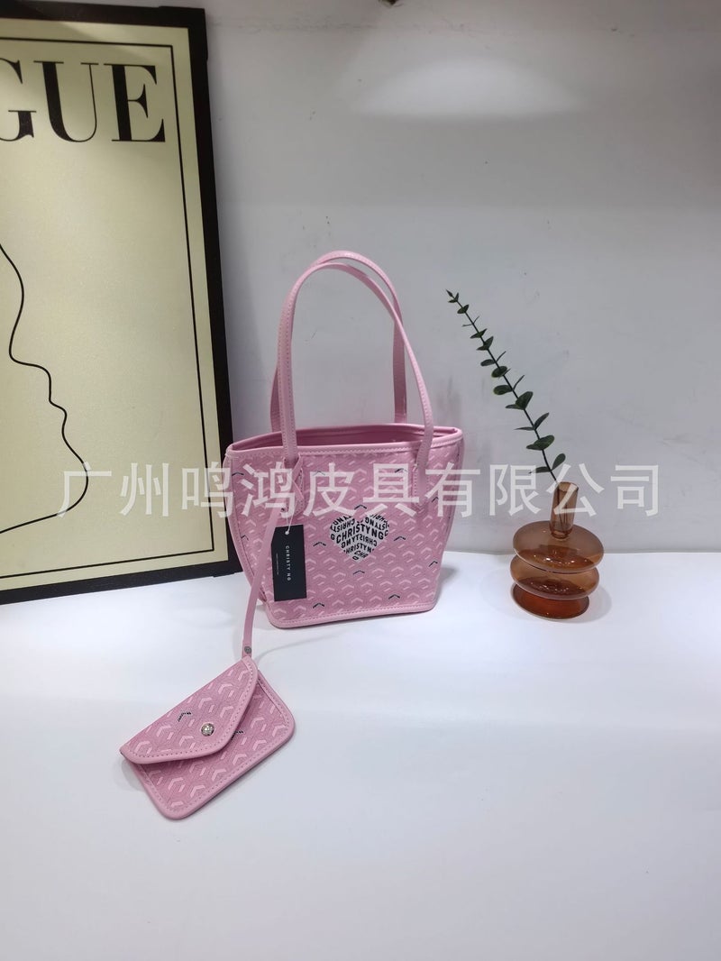 كريستي Ng مطبوعة حقيبة القلب Tote ، حقيبة الأم والابنة على غرار السلة ، حقيبة اليد المألوفة ، حقيبة الكتف ، حقيبة النساء - Image 1