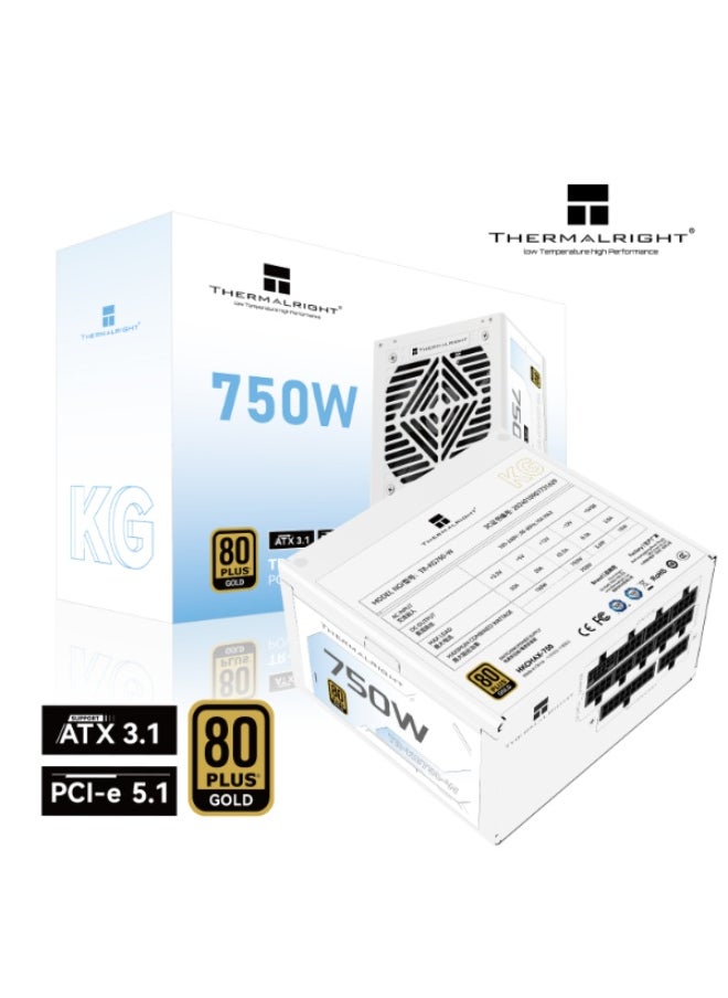 Thermalright THERMAL RIGHT TR-KG750W 80+ Gold modular PSU, ATX 3.1 - White  - Image 1