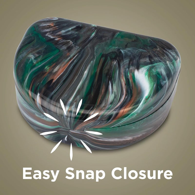 Practicon Marble Retainer Cases, Orthodontic Aligner Case, Mouth Guard Holder (3 Pack) (Camo) - Image 3
