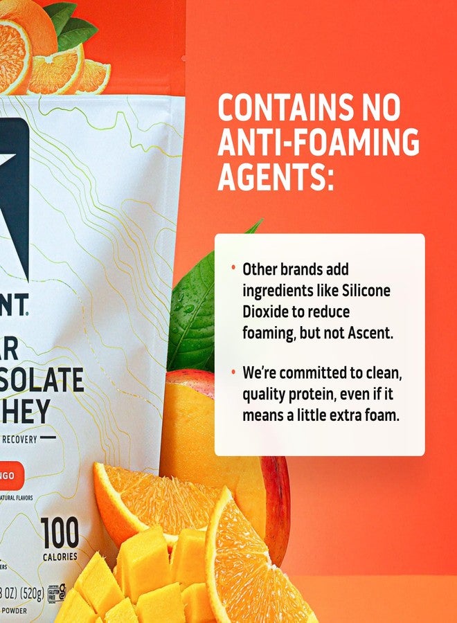 أسينت مسحوق بروتين مصل اللبن الصافي 100% من أسينت - مشروب ما بعد التمرين، خالٍ من النكهات والمحليات الصناعية، خالٍ من الغلوتين، 5.5 غرام من الأحماض الأمينية المتفرعة السلسلة (BCAA)، 2.1 غرام من الليوسين، أحماض أمينية أساسية، بنكهة البرتقال والمانجو، 20 حصة - Image 4