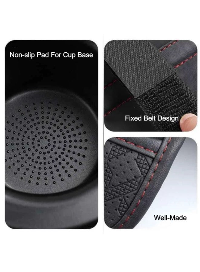 Generic Universal Waterproof Car Armrest Cover, 4 in 1 Car Armrest Cushion, Car Center Console Armrest Pillow,Cup Holder,Mobile Phone Storage Bag and card storage,Car Accessories (Black) - Image 4