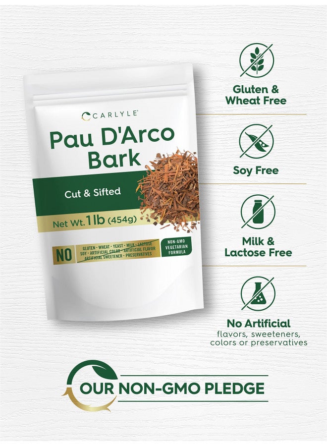 CARLYLE PAU D'Arco Bark 1 lb Bag | Cut & Sifted | Vegetarian | Non-GMO, Gluten Free | Bulk Size | by Carlyle  - Image 1