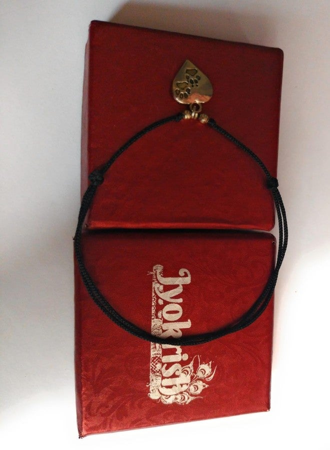 Jyokrish Handmade Adjustable Simple Black Thread twisted Hanging Heart anklet For Women | girls | Nazariya |Payal | Nazar Battu |Free Size |Pair of 1 - Image 5