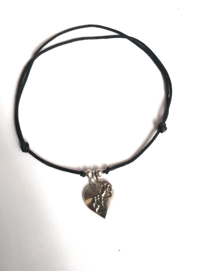 Jyokrish Handmade Adjustable Simple Black Thread twisted Hanging Heart anklet For Women | girls | Nazariya |Payal | Nazar Battu |Free Size |Pair of 1 - Image 4