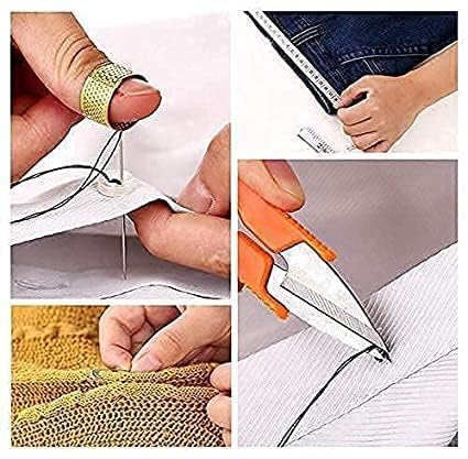 SHOPELLA Double Layer Portable Travel Sewing Kits Box with Color Needle Threads Scissor Pin Hand Work Sewing Box Handwork Accessories Pack of 1 - Image 5