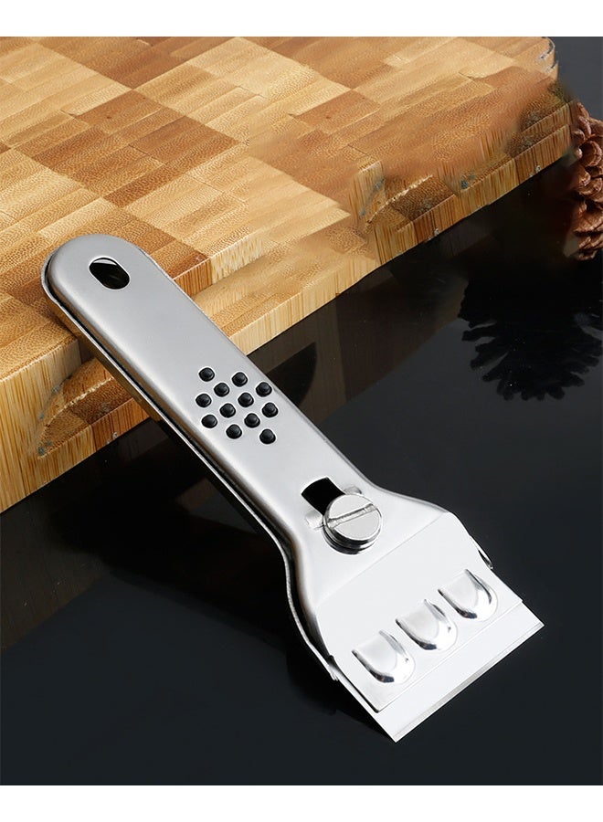 1 قطعة مكشطة تنظيف، مكشطة متعددة الأغراض مع شفرة، مكشطة طلاء، منظف أوساخ الزيت، منظف مطبخ لأسطح الطهي الحرارية الخزفية، أداة تنظيف - Image 2