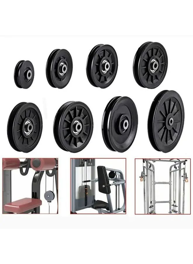 100mm Black Nylon Pulley Wheels For Gym Equipment Durable Wear Resistant - Image 2