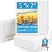 ESRICH Small Canvases for Painting 6 Pack Canvas 5x7 Inch Stretched Canvas 25 Profile Primed Acid Free Painting Canvas for Kids for Oil PaintWatercolorAcrylic PaintGouache Tempera - Image 2