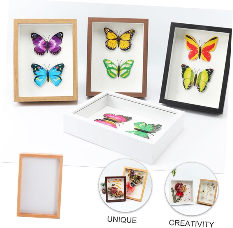 Wooden 6-inch DIY Quilling Photo Frame with Dried Flower Display, Hollow 3d Tabletop Picture Holder for Home Décor and Artwork Exhibition - Image 3