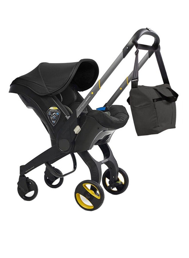 High Landscape Folding Baby Stroller With Car Seat For Newborn, 4 in 1 Hand Bed Easily Foldable and Portable, 360 ​​Degree Rotation Baby Stroller - Image 1