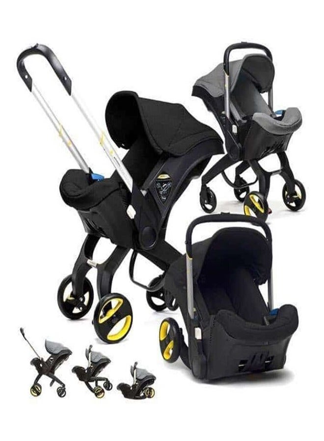High Landscape Folding Baby Stroller With Car Seat For Newborn, 4 in 1 Hand Bed Easily Foldable and Portable, 360 ​​Degree Rotation Baby Stroller - Image 2