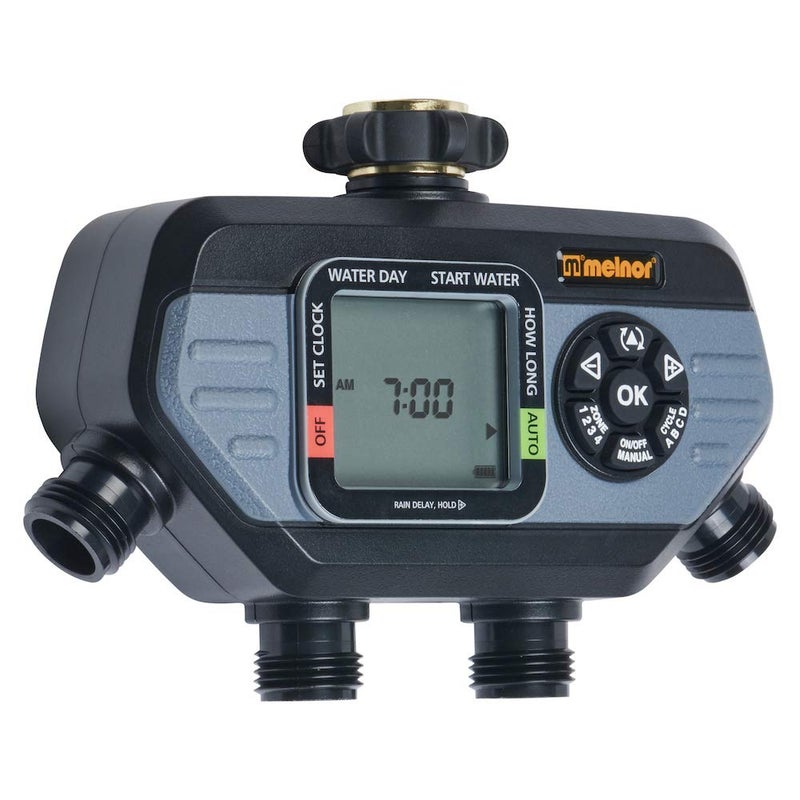 Melnor 73280 Digital Water Electronic Hose Timer, 4 Zone, Black/Gray - Image 2