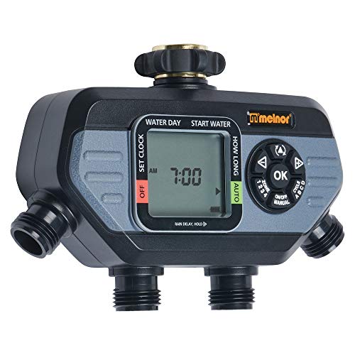 Melnor 73280 Digital Water Electronic Hose Timer, 4 Zone, Black/Gray - Image 1