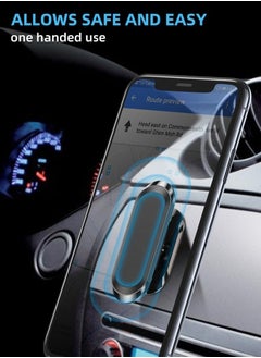 ZO7 Magnetic Phone Mount for Car Strong Magnet Metal Car Phone Holder, 360° Rotating Car Mount Adjustable Universal Dashboard Mobile Holder Fits With iPhone Samsung All Smartphones with Adhesive-Silver  - Image 3