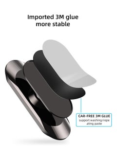 ZO7 Magnetic Phone Mount for Car Strong Magnet Metal Car Phone Holder, 360° Rotating Car Mount Adjustable Universal Dashboard Mobile Holder Fits With iPhone Samsung All Smartphones with Adhesive-Silver  - Image 2