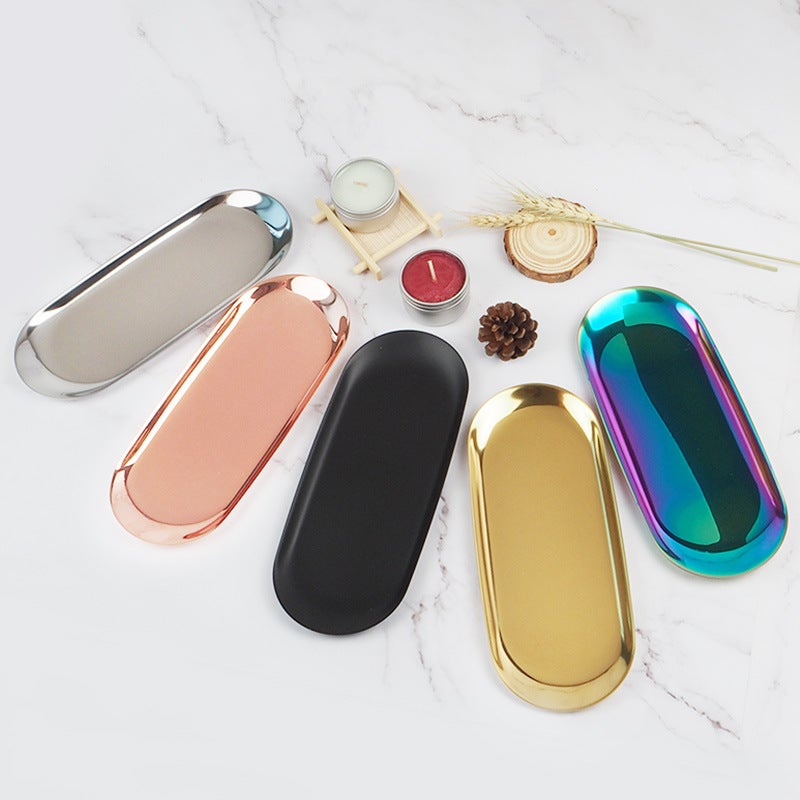 Stainless Steel Red Copper Gold Primary Color Color Oval Metal Pallet Nordic Home Decoration Pendulum Factory - Image 3