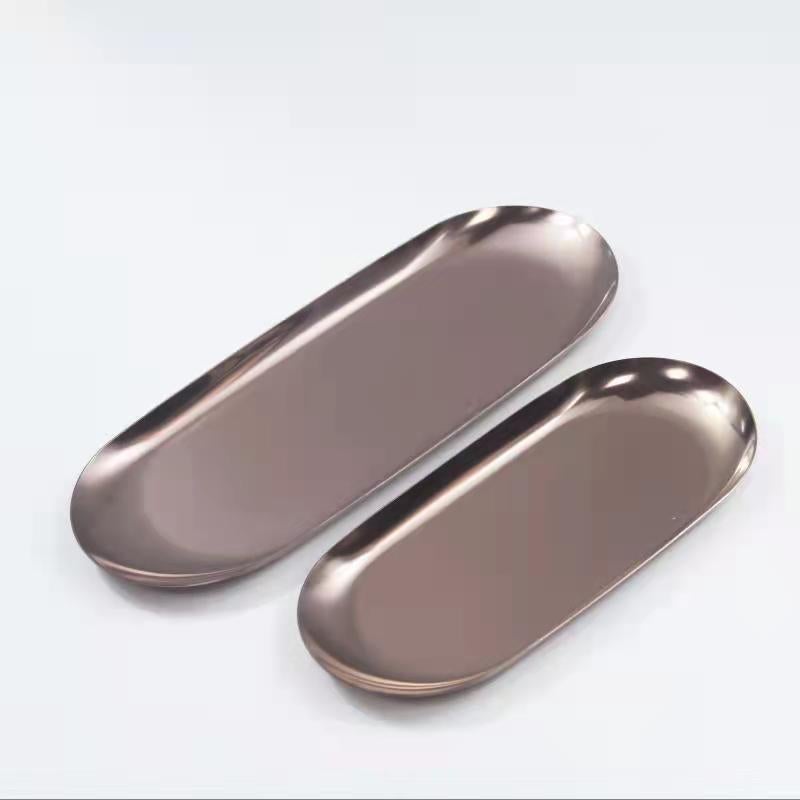 Stainless Steel Red Copper Gold Primary Color Color Oval Metal Pallet Nordic Home Decoration Pendulum Factory - Image 4