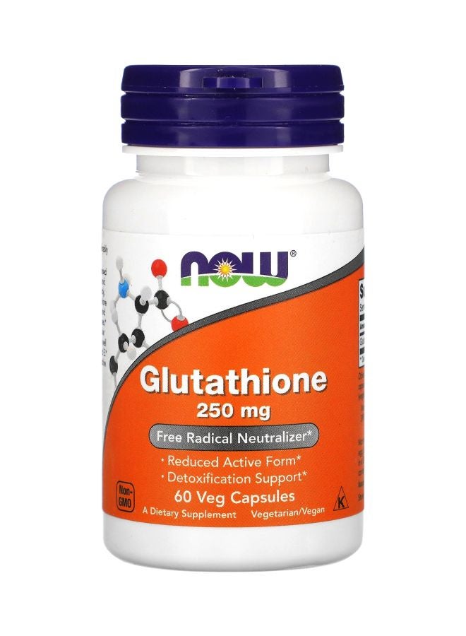 Now Foods Glutathione 250 Mg - 60 Caps - Image 1
