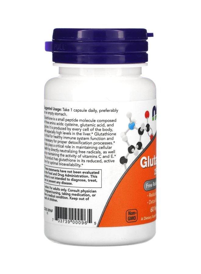 Now Foods Glutathione 250 Mg - 60 Caps - Image 3