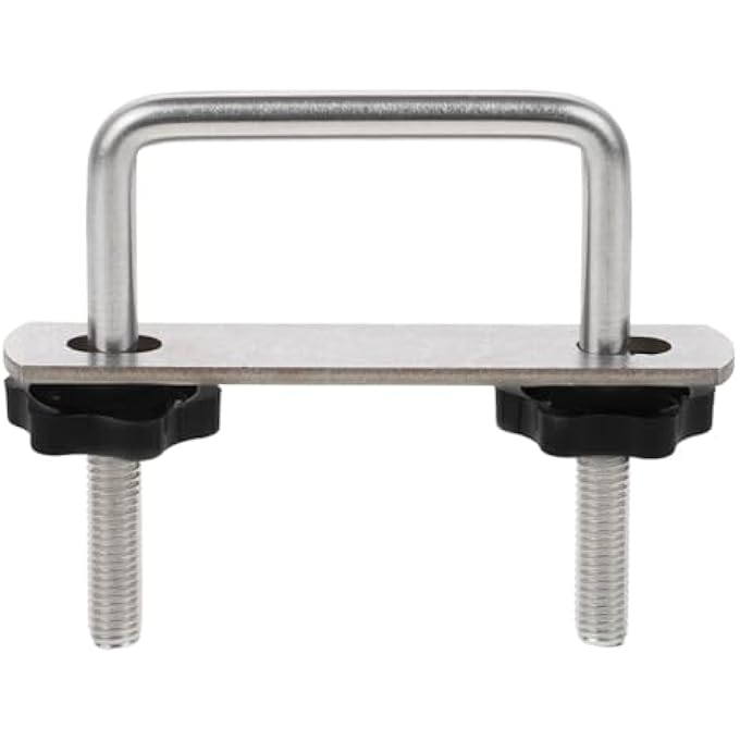 rayihni U-Shaped Clamp Clips Mounts Trunk Coupling Brackets Mounting Clamps Automotive Car Roof Rack Fitting Roof Rack u Bolts for Luggage Cargo Carrier Replacement Parts Silver - Image 1