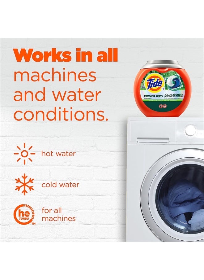 Tide - Power Pods Laundry Detergent Pacs with Febreze, 63 Count, Botanical Rain Scent, Febreze Freshness with Odor Eliminators - Image 1