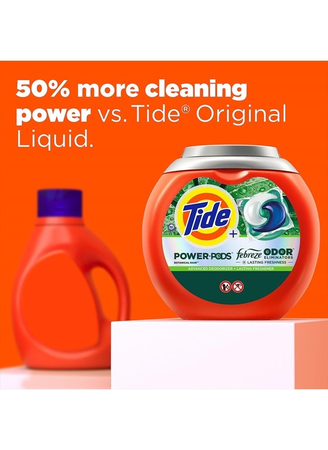 Tide Power Pods Laundry Detergent Pacs with Febreze, 63 Count, Botanical Rain Scent, Febreze Freshness with Odor Eliminators  - Image 5
