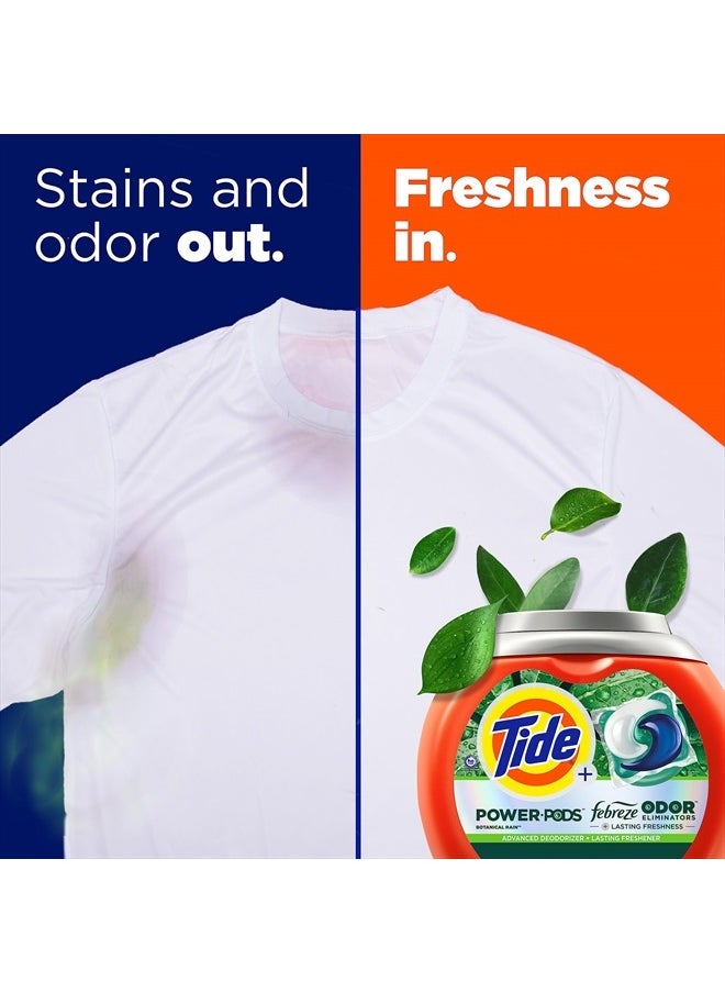 Tide Power Pods Laundry Detergent Pacs with Febreze, 63 Count, Botanical Rain Scent, Febreze Freshness with Odor Eliminators  - Image 2