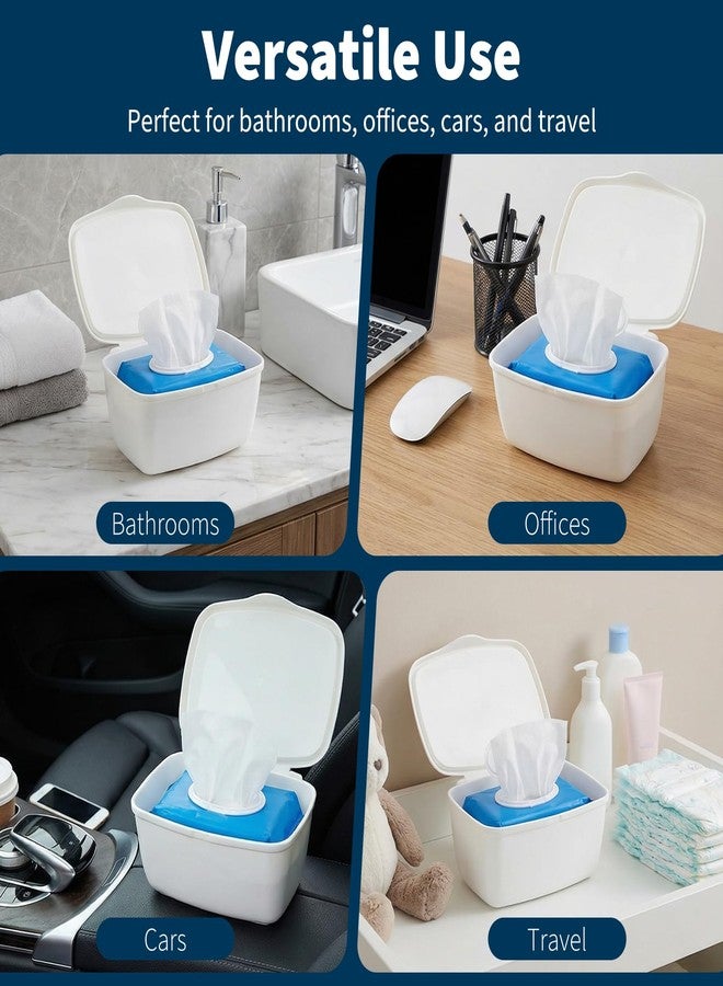 Piszvbej 2 Pack Wipes Dispenser Compatible with Cottonelle Flushable - Wet Wipe Dispenser, Refillable Wipe Holder Keep Wipes Clean and Fresh, Easy One-Handed Access, Minimalist Design for Any Bathroom Décor - Image 5