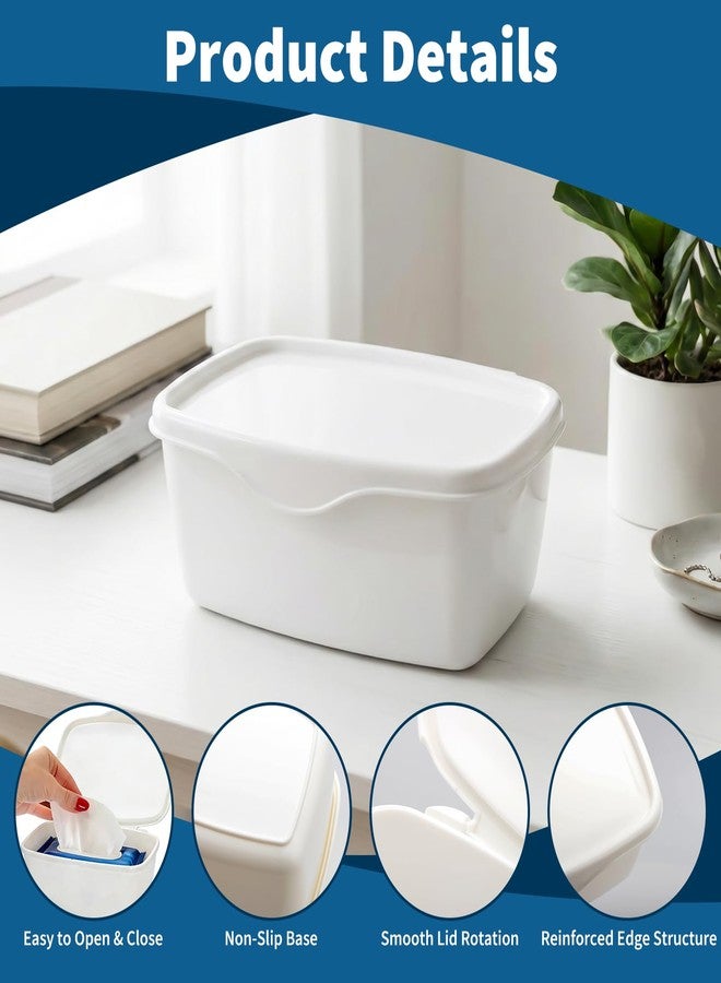 Piszvbej 2 Pack Wipes Dispenser Compatible with Cottonelle Flushable - Wet Wipe Dispenser, Refillable Wipe Holder Keep Wipes Clean and Fresh, Easy One-Handed Access, Minimalist Design for Any Bathroom Décor - Image 3