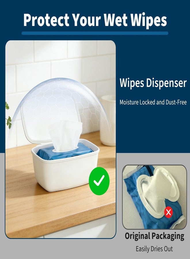 Piszvbej 2 Pack Wipes Dispenser Compatible with Cottonelle Flushable - Wet Wipe Dispenser, Refillable Wipe Holder Keep Wipes Clean and Fresh, Easy One-Handed Access, Minimalist Design for Any Bathroom Décor - Image 4