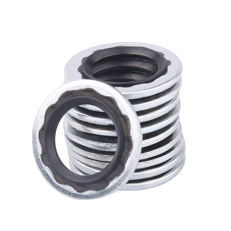 BUSY-CORNER A/C System Compressor Gasket Seals Air Conditioning Compressor Port Seal Washer Kit 60 Pieces Gasket Bonded Seal Assortment - Image 3