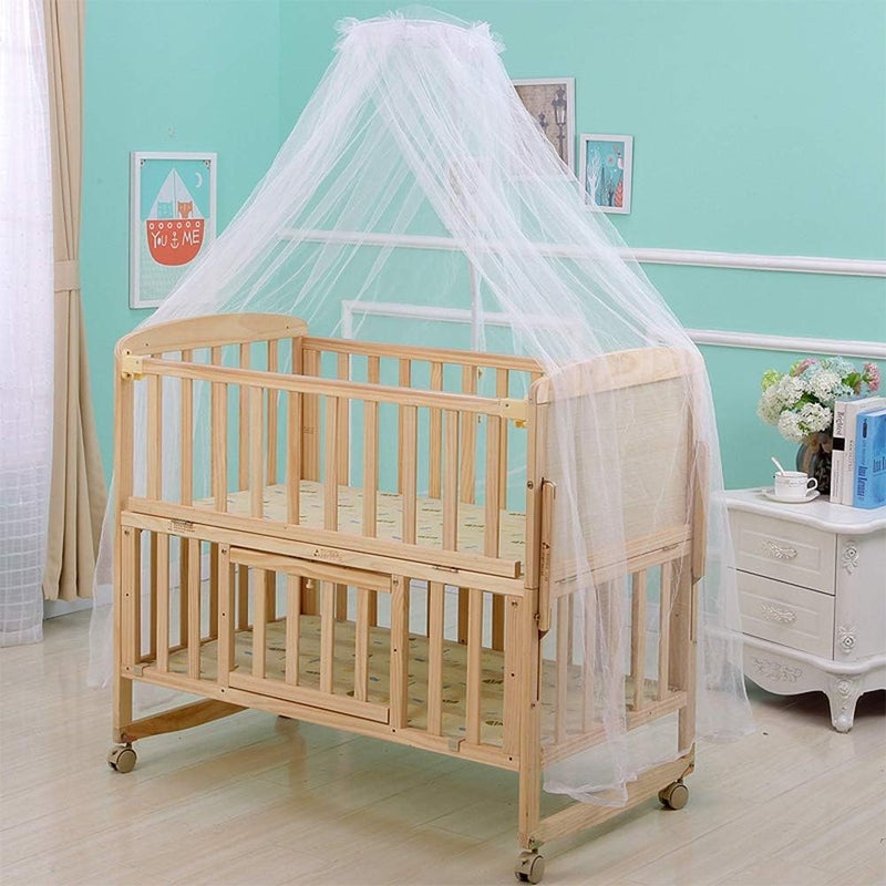ZJchao Breathable Mesh Crib Canopy Netting for Nursery – Soft, Lightweight & Easy-to-Install White Net .6 x 4.2 m, Compatible with Most Standard Cribs - Image 1