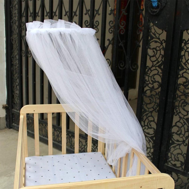 ZJchao Breathable Mesh Crib Canopy Netting for Nursery – Soft, Lightweight & Easy-to-Install White Net .6 x 4.2 m, Compatible with Most Standard Cribs - Image 2