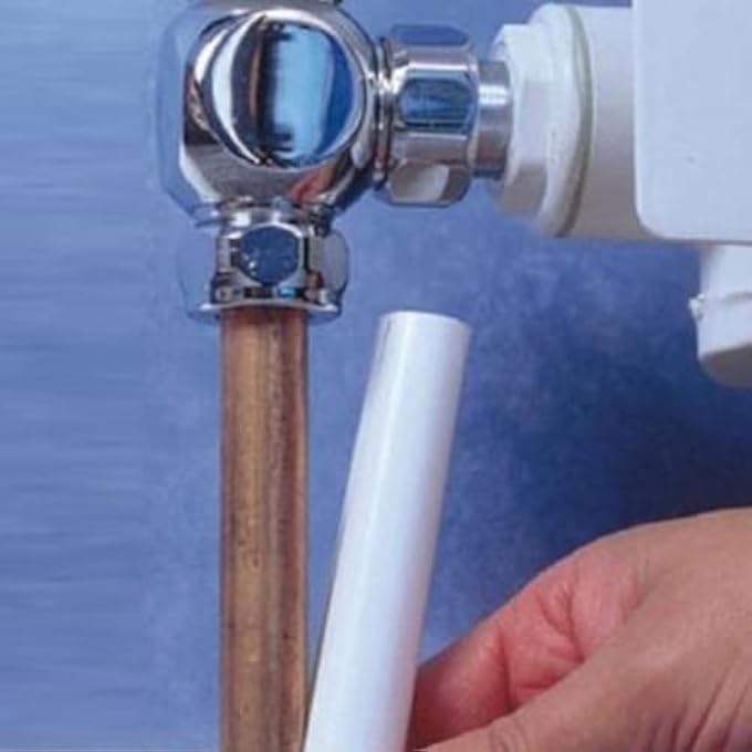 RADIATOR PIPE COVERS SLEEVES WHITE 15MM - 8 PACK - Image 2