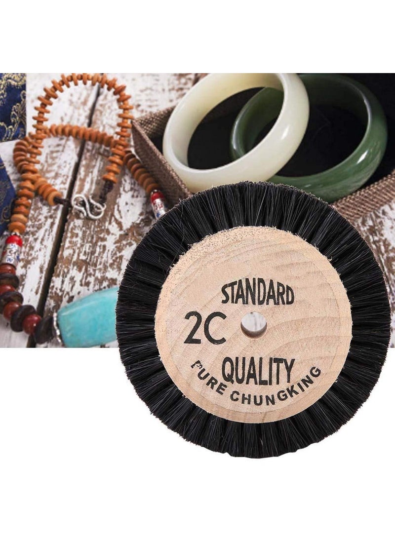 yuyte Jewelry Polishing Brush Jewelry Jade Polishing Wheel Brush Buffing Wheel Brush Hair Brush Polisher Jewelry Tool Jewelry Polishing Wheel Buffing Wheels 2C Diameter  - Image 2