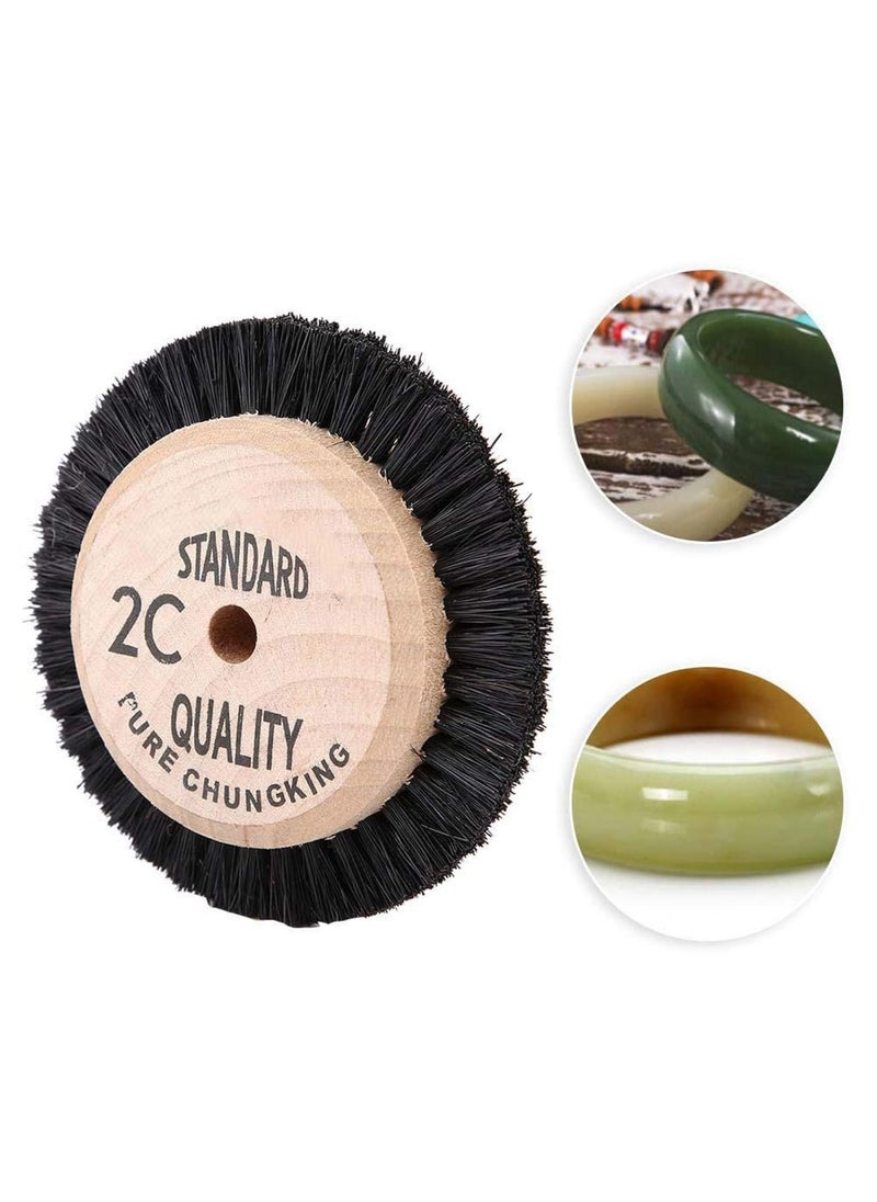 yuyte Jewelry Polishing Brush Jewelry Jade Polishing Wheel Brush Buffing Wheel Brush Hair Brush Polisher Jewelry Tool Jewelry Polishing Wheel Buffing Wheels 2C Diameter  - Image 4