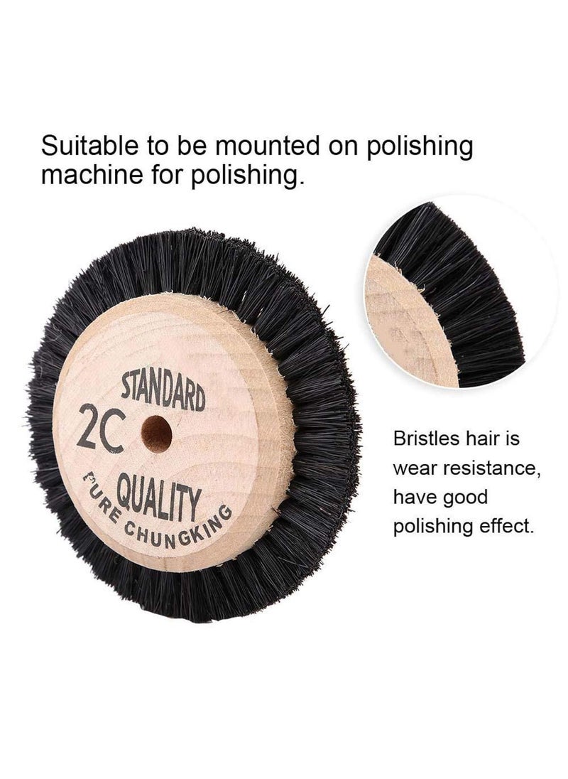 yuyte Jewelry Polishing Brush Jewelry Jade Polishing Wheel Brush Buffing Wheel Brush Hair Brush Polisher Jewelry Tool Jewelry Polishing Wheel Buffing Wheels 2C Diameter  - Image 3