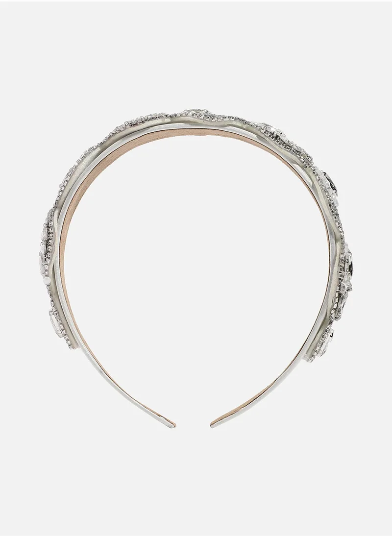 SOHI Silver-Coloured Colour Hairband