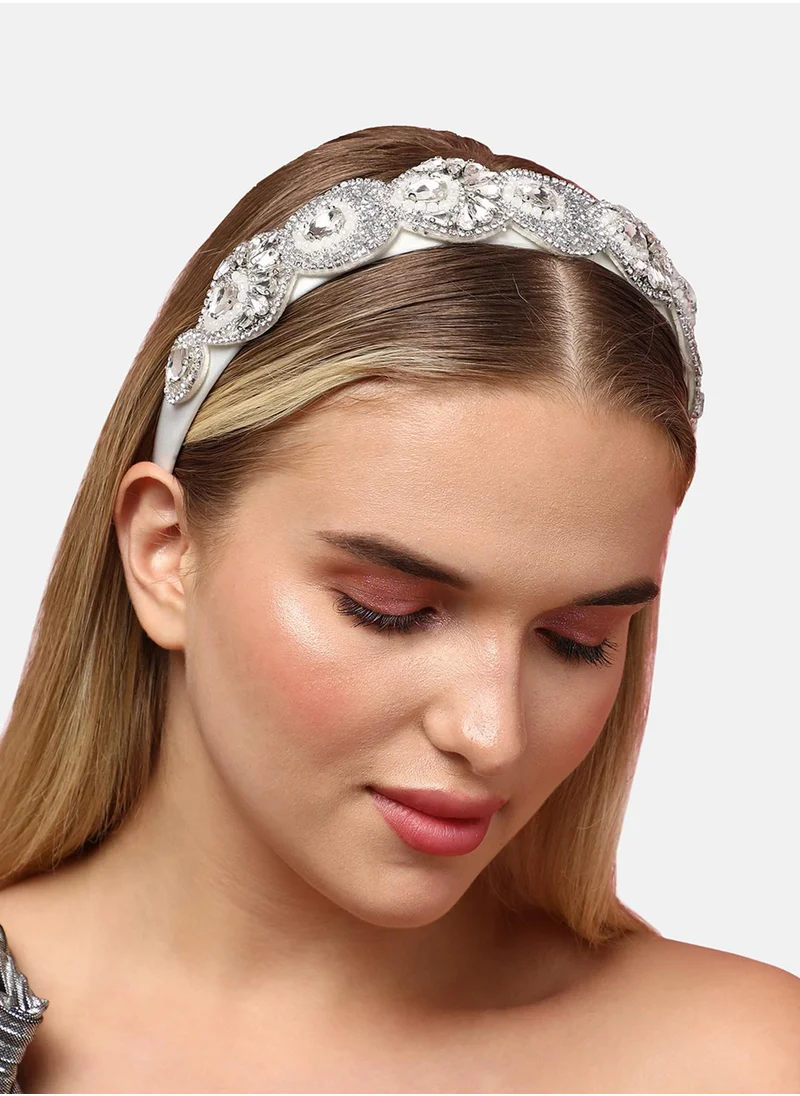 SOHI Silver-Coloured Colour Hairband