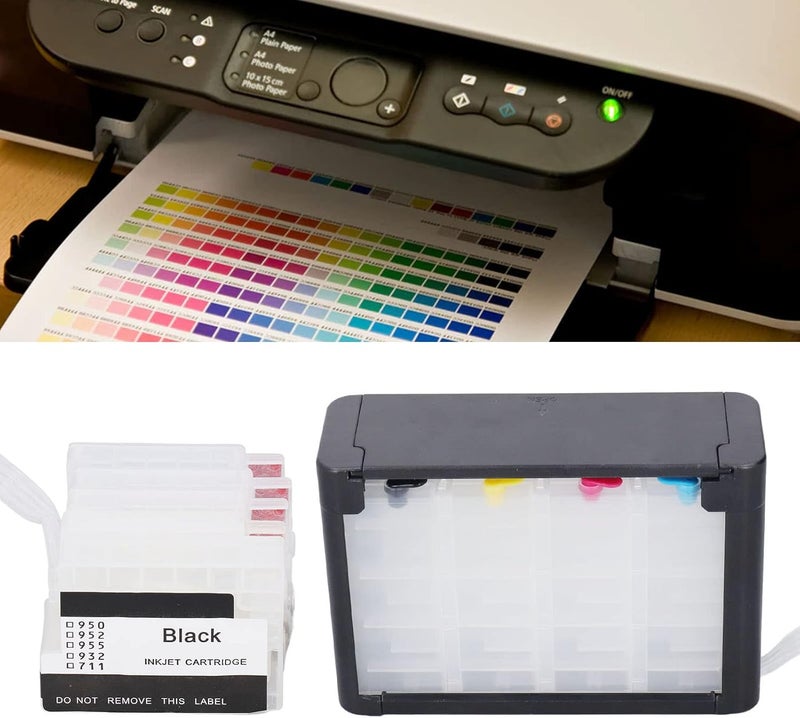 klarako Continuous Ink Supply Cartridge, Color Refill Printer with Permanent Chip for (952) - Image 4