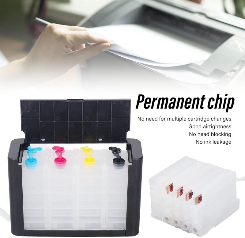 klarako Continuous Ink Supply Cartridge, Color Refill Printer with Permanent Chip for (952) - Image 2