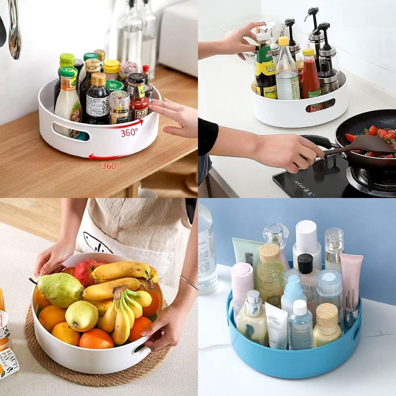 Smaruti 360 Rotating Tray Convenient and Practical Design Perfect for Organizing Kitchen Office or Bathroom Items Easy Access with Smooth Rotating Function for Quick Reach - Image 1