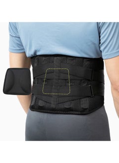 BraceUP Back Brace with lumbar Pad - Back Pain Relief for Men and Women, Lumbar Support Belt for Sciatica Pain, Heavy Lifting, Waist Support, Lower Back Brace (L/XL 35-43 In)  - Image 1