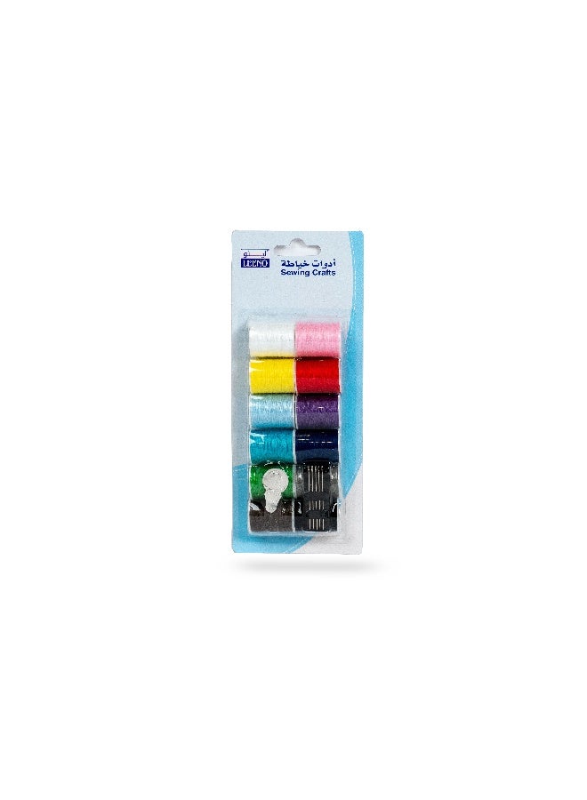 Leeno Sewing Crafts Thread Spools & Needles Assorted Mini Kit